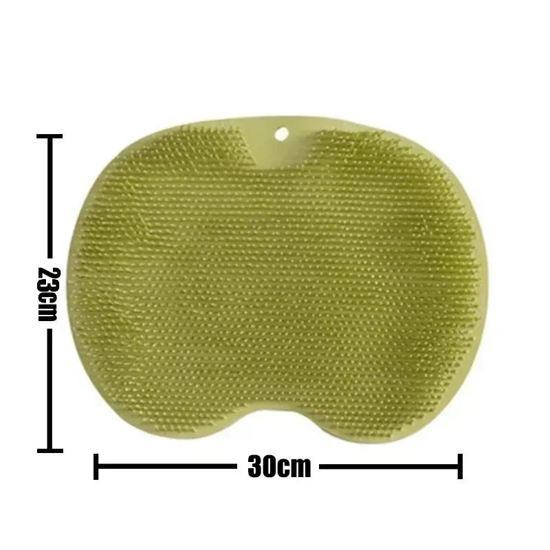 Body Shower Foot Scrubber Brush Wash The Body Cleanser Silicone Sponge Bath Massage Mat Back Brush Wall Mounted with Suction Cup