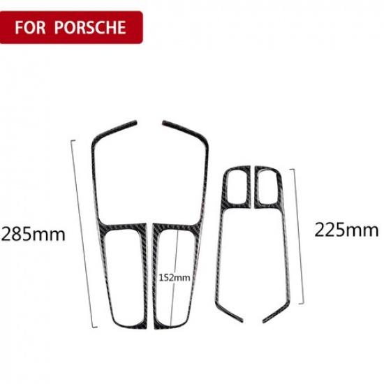 Carbon Fiber Window Switch Panel Cover Trim for Porsche Macan 2014-