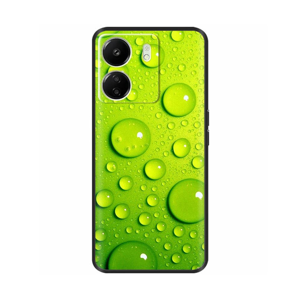For Xiaomi Poco C65 Case Cute Luxury Painted Back Cover Soft Black Silicone Phone Case For Xiaomi Poco C65 PocoC65 Fundas Bumper