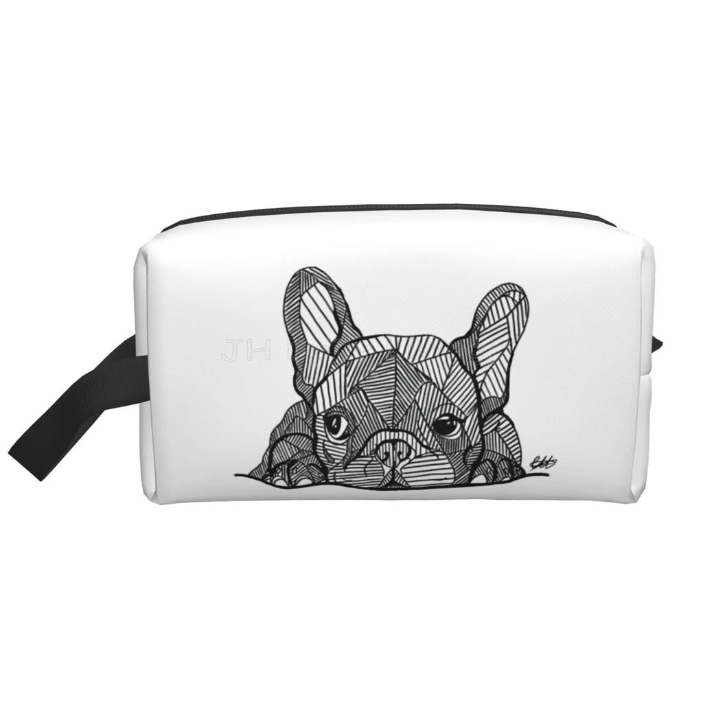Torby do przechowywania buldoga francuskiego, urocza kosmetyczka dla szczeniaka, przenośna, o dużej pojemności, podróżne kosmetyczki, unisex, organizer na kosmetyki