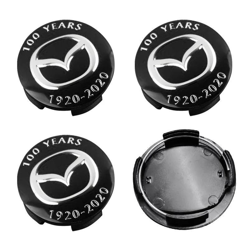 4 Bucăți Capac Centru Roată Siglă Capac Butuc Insignă Emblema Picior Lung 18MM 56MM ID53MM Modele Noi Pentru Mazda 3 Atenza Axela CX3 CX4 CX5 CX7