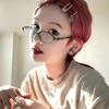 Women Retro Oval Glasses Y2K Japanese and Korean Girls Red Green Frame Glass Eyewear Decorative Computer Anti-blue Eyeglasses