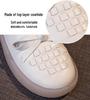 Women's White Cowhide Leather Casual Shoes - Spring/Summer 2025, Soft Jelly Sole, Flat Design