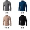 British Style Half Zip Stand Collar Mens Twisted Thick Knit Sweater