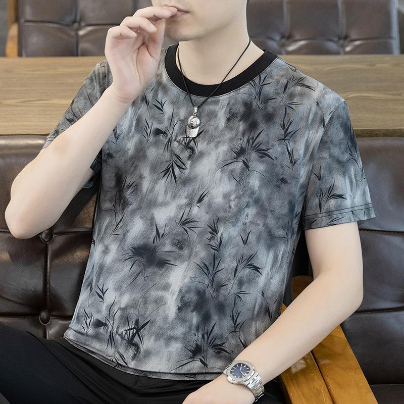 Summer Middle-Aged & Young Men s Trendy Versatile Casual Fashion Versatile Crew Neckt T M