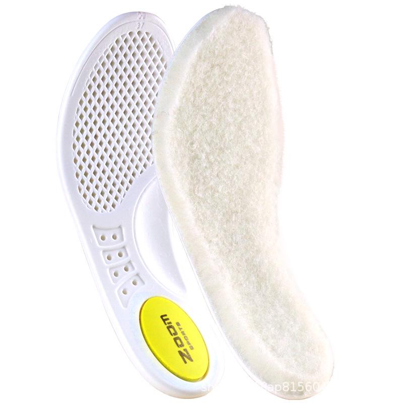 Wool Winter Insoles: Thick, Sweat-Absorbent, Odor-Resistant, Fleece-Lined, Super Soft, Comfortable, Cold-Proof Insoles for Men and Women