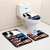 Toilet Three-Piece Floor Mat Bathroom Toilet Carpet Doormat