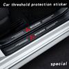 Car Carbon Fiber Door Sill Welcome Pedal for Mitsubishi Pajero Sport Eclipse Cross L200 Colt Delica Ralliart Triton Accessories