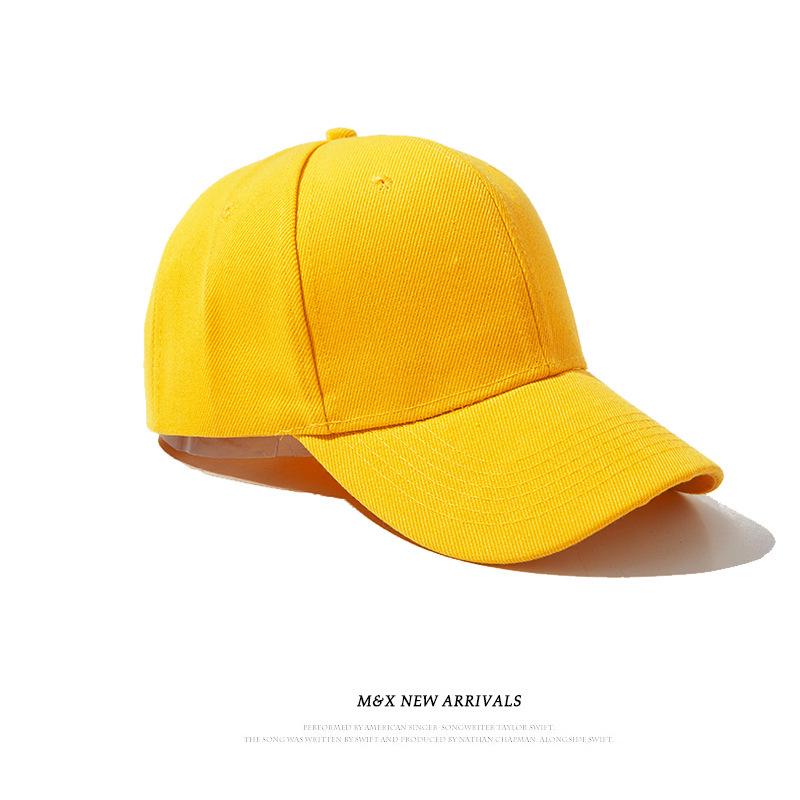 Unisex Custom Logo Solid Color Baseball Cap - Spring/Autumn Casual Korean Style for Large Head.