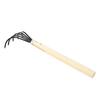 Garden Hand Rake 5 Steel Tines Wooden Handle Ergonomic Design Claw Cultivator for Tilling Loosening Soil Long Handle