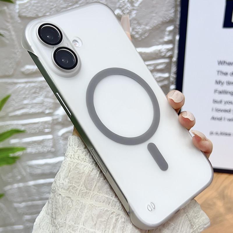 Frosted Porous Magnetic iPhone 17 Case for Apple 12/16 Pro Max iPhone 17 Pro (C-Type Magnetic)