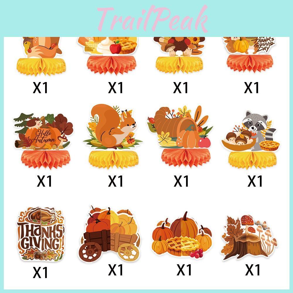 Thanksgiving Cartoon Themed Animal Pattern Paper Desktop Ornament Party Props