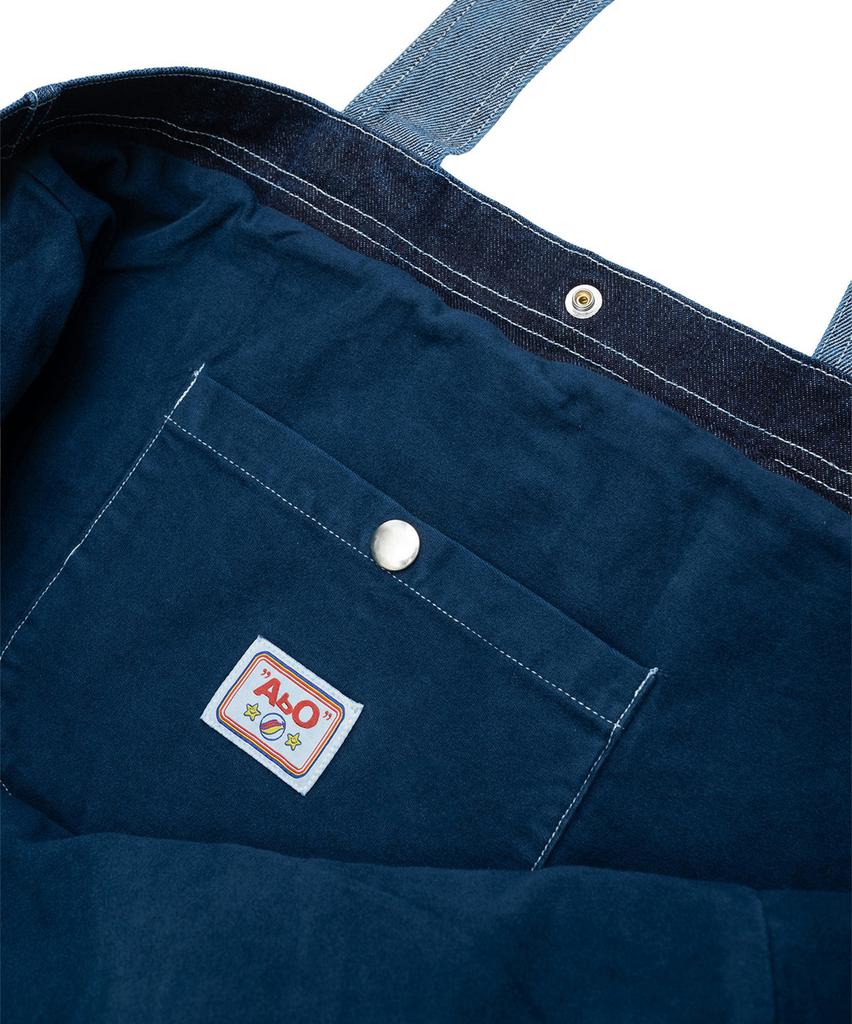 Allbutone Denim Tote Bag Blue