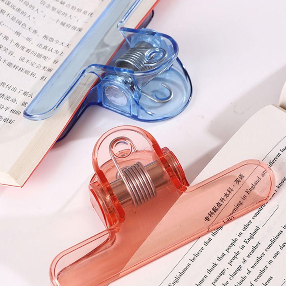 Plastic Bookmark Holder Transparent Anti Page Flipping Holder Gravity Book Clip School Office