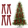 Christmas Decorations: Velvet Ribbon, Velvet Bow Pendants, Christmas Tree Ornaments, Christmas Setting Scenes
