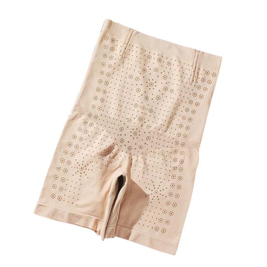 

Тонкие эластичные однотонные бесшовные утягивающие трусики женские с высокой талией бежевый