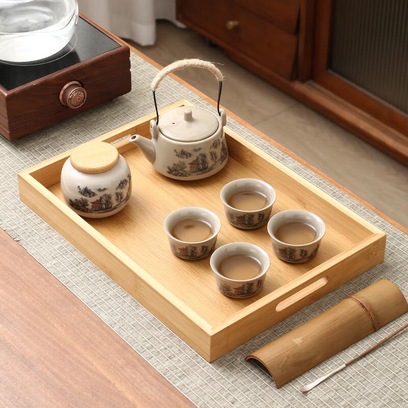 ZISIZ Household Tea Set with Tray