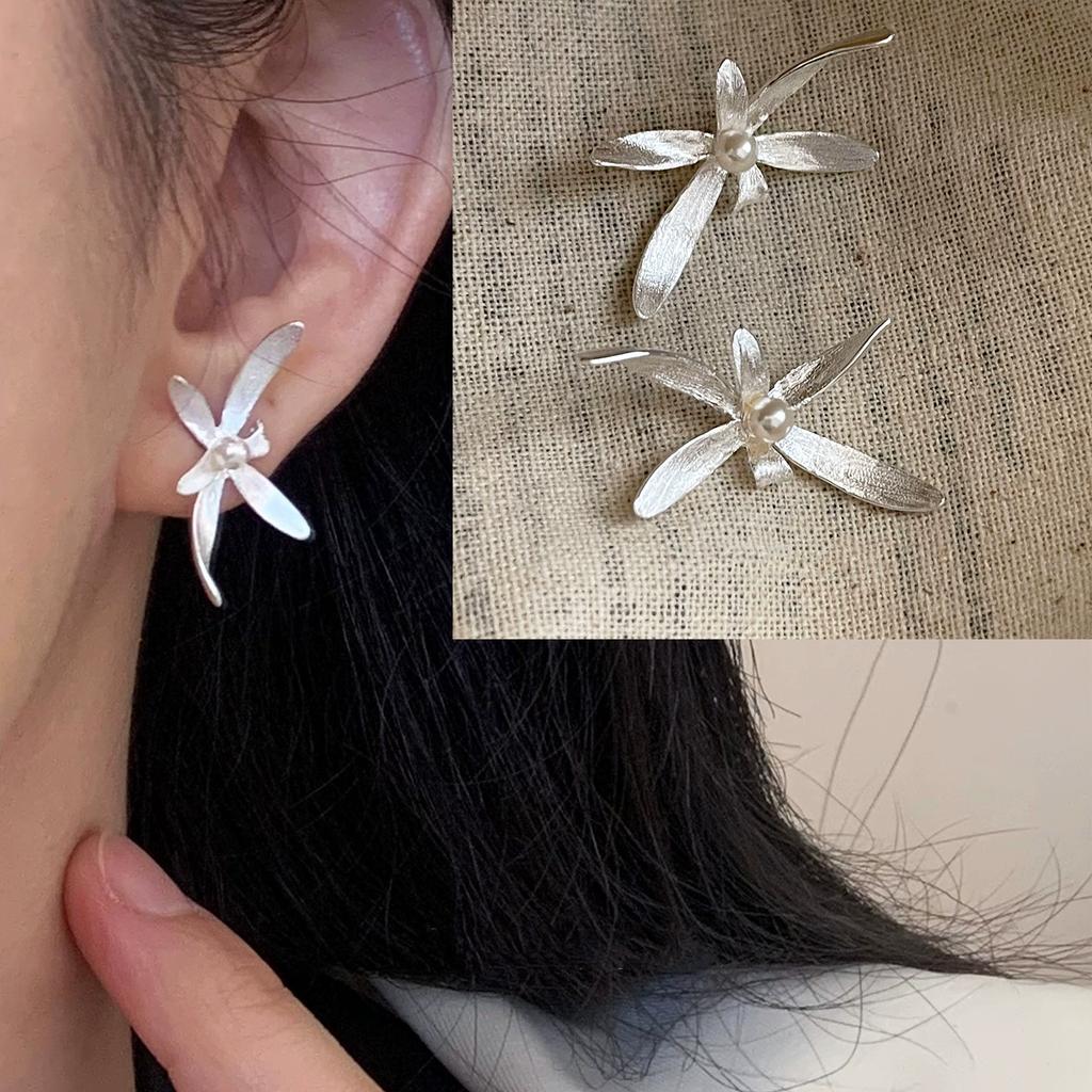 925 Silver Bow Knot Ear Clip for Women Girl Ribbon Design Ballet Style Sweet Jewelry Gift