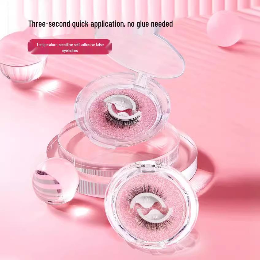 

Self-Adhesive Reusable False Eyelashes - Natural Barbie Curl Crystal Box
