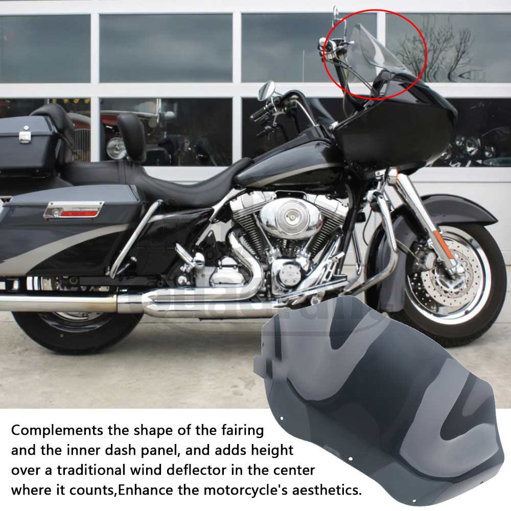 For Harley Road Glide CVO/SE FLTR/I FLTRX 1998-2013 Motorcycle 12.5" Wind Deflector Cowling Windscreen Front Fairing Windshield
