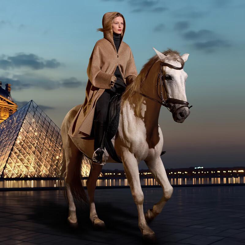 GOELIA Unisex Hooded Double-Faced Cashmere Wool Coat