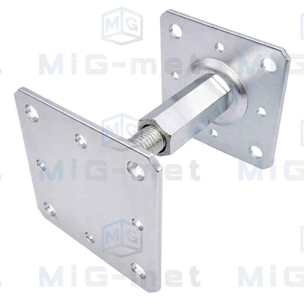Vertically Adjustable Pole Base Psrt 110X110Mm Anchor Bracket M20X150Mm