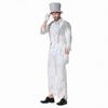 Halloween, Ghost Groom Adult Men's Zombie Vampire White Suit Party Stage Costume