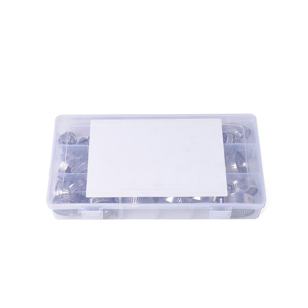 60pcs Stainless Steel Adjustable 6-38mm Range Worm Gear Hose Clamp