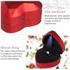Heart LED Light Ring Box, Velvet Jewelry Display Gift Storage Case Wedding Engagement Proposal Anniversary Boxes