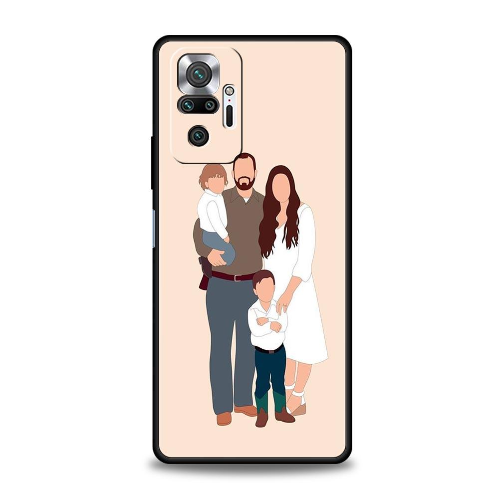 Phone Case For Xiaomi Redmi Note 13 12 5G 9S 9 8 10 11 Pro 9T 13C 12C 10C 9C 9A 7 Pro Soft Silicone Cover Baby Girl Mom Family