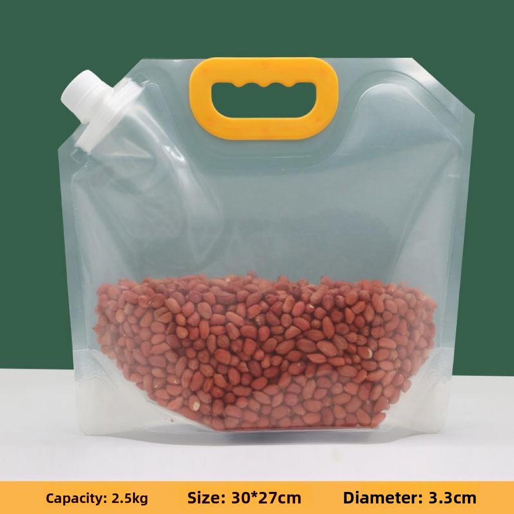 Grain storage sealed bag Moisture-proof transparent thickened portable storage bag Household bean rice bag