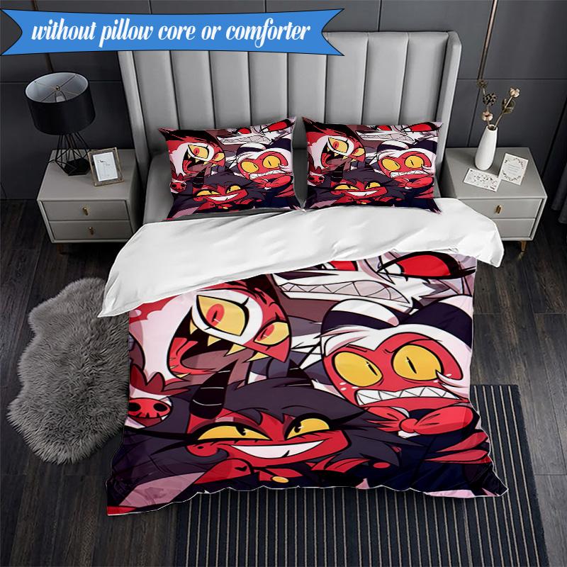 3PCS Fantasy Creatures Hotel  Bedding Set,Including 1pc Duvet Cover And 2pcs Pillowcases Perfect for Bedroom, Dormitory, Fan Christmas gift