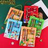 Cartoon Christmas Gift Set: 6-Piece Stationery Handbag for Kids & Kindergarten Students
