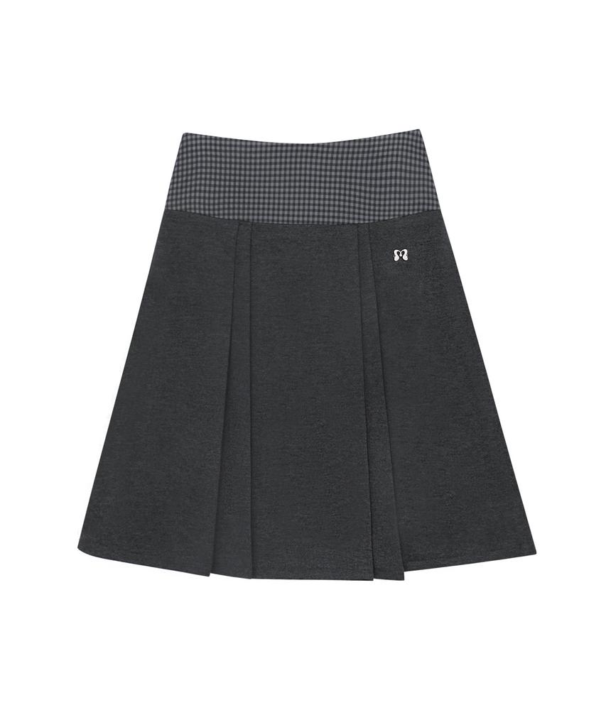 Mileko Mini Check Sweat Sk Charcoal