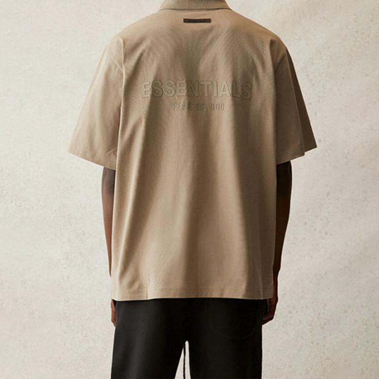Fear of God Essentials Short Sleeve Polo Unisex Tops Moss FOG-SS21-583