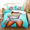 Megan The Stalion Bettwäsche-Set Einzelbett Doppelbett Druck Mit Kissenbezug Bett Weiche Bettdecke Weiche Einzel-Doppel-Queen Super King-Size Abmessungen Abmessungen