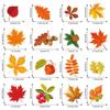 6er Pack Herbst Ahornblatt Fensteraufkleber, Saisonale Deko-Accessoires, Abnehmbar, Doppelseitig bedruckt