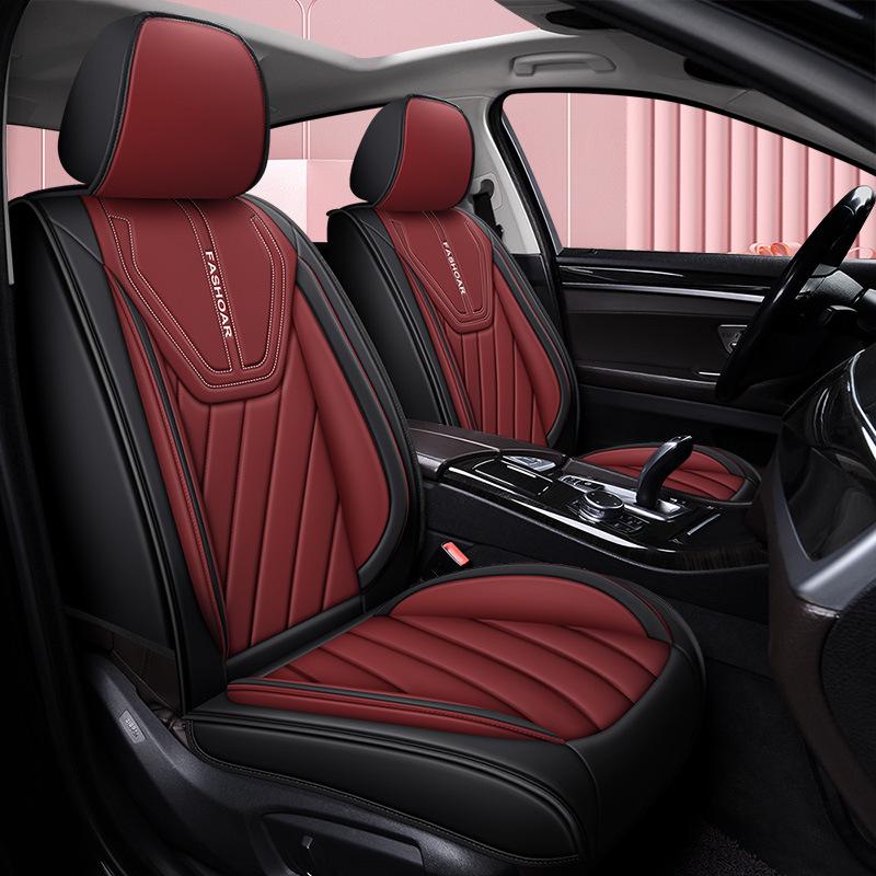 Four Seasons Universal PU Leather Car Seat Cover - Full Surround Cushion