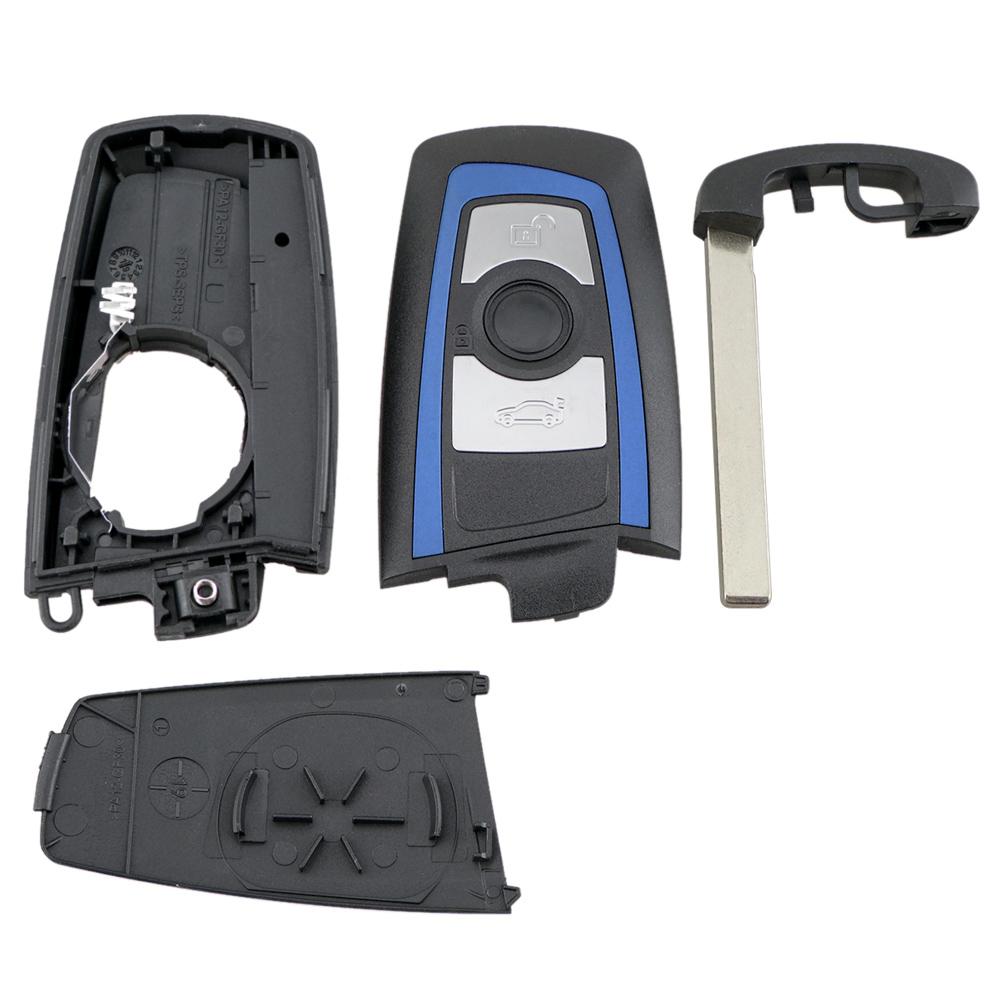 

3 кнопки Анти-Сломанный Смарт Ключ Оболочка Крышка Пульт Дистанционного Бесключевого Корпуса с Неразрезанным Пустым Лезвием Подходит для BW CAS4 F 3 5 7 Серия E90 E92 E93 X5 HU100R