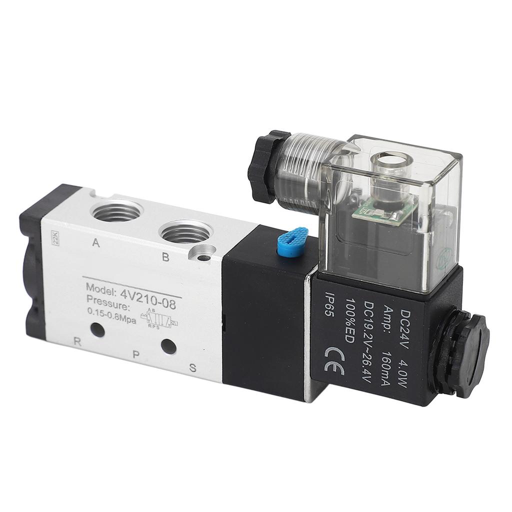 Elektrozawór pneumatyczny 2-położeniowy 5-drogowy stop aluminium wysoka precyzja pneumatyczny zawór przełączający DC24V PT