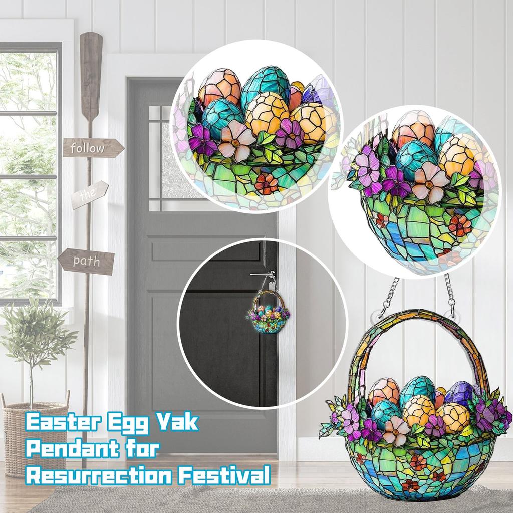 2D Easter Egg Acrylic Flat Printing, Suitable For Home Wall Decoration, Hanging And Hanging