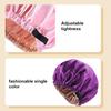 Women Sleeping Cap Satin Hair Bonnet Adjustable Elastic Wrap Sleep Hat Double Layer Hair Care Sleeping Cap for Curly Long Hair
