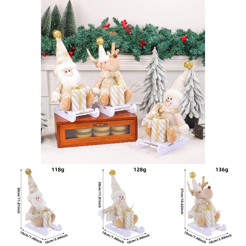 Julkälke Docka Dekoration Med Plast Och Polyester För Högtidlig Festlig Utställning