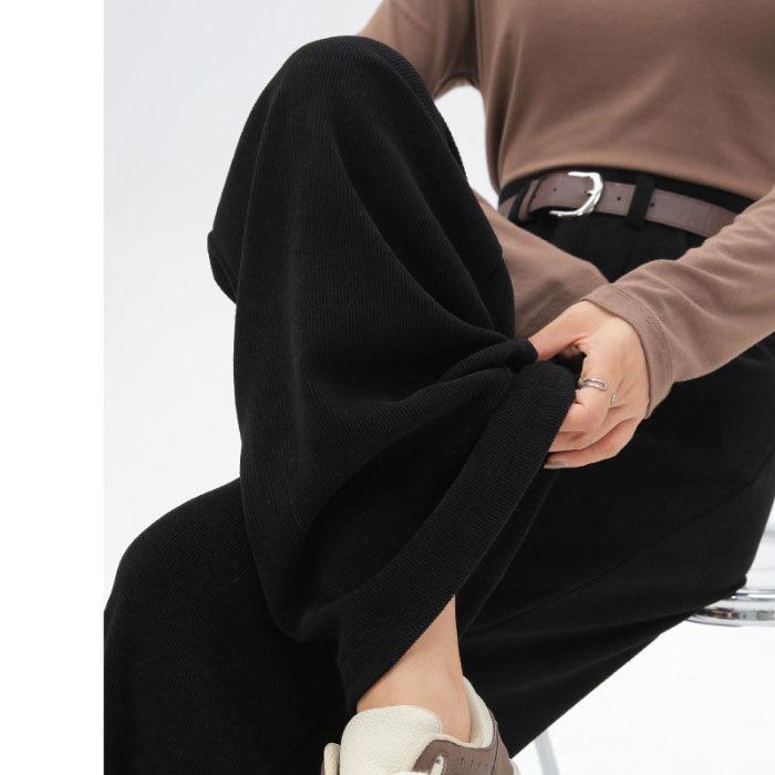 [Original Quality] Coffee Narrow Version Wide-leg Pants Women's Spring and Autumn New Suit Pants Drape Straight Casual Pants