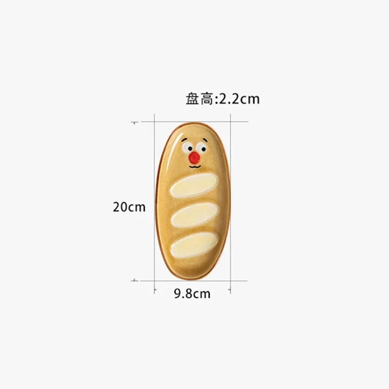 Creatieve Vierkante Keramische Borden Schattig Afternoon Tea Snack Dessertbord Thuis Ontbijt Fruit Sandwichbord Uniek Servies