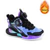 Jungen Basketballschuhe Winter 2025 - Leichte, rutschfeste Sportschuhe mit Samtfutter für Kinder