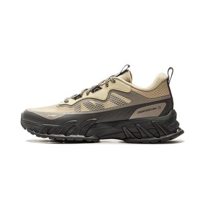 Li Ning CF Suo Xiao Yao Xing V3 Leichtgewicht Stabilität Unterstützung Traktion Bequeme Dämpfung Wanderschuhe Herren Wanderschuhe Khaki Grau AHTV017-2