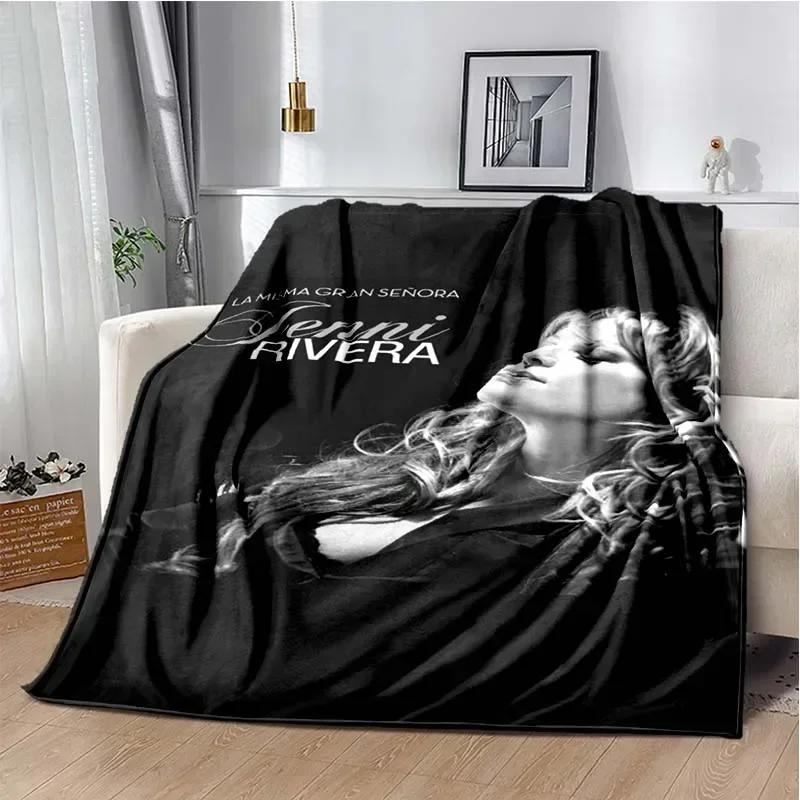 Coperta stampata della cantante latina Jenni Rivera Moda Letto Divano Aria Condizionata Alla Moda Tempo Libero Picnic Viaggio Personalizzabile Coperta