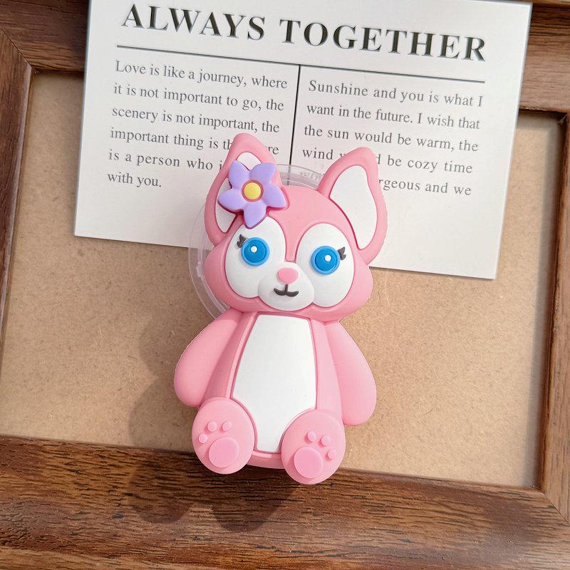 3D Cartoon Silicone Doll Phone Stand & Magnetic Anti-Drop Airbag Buckle