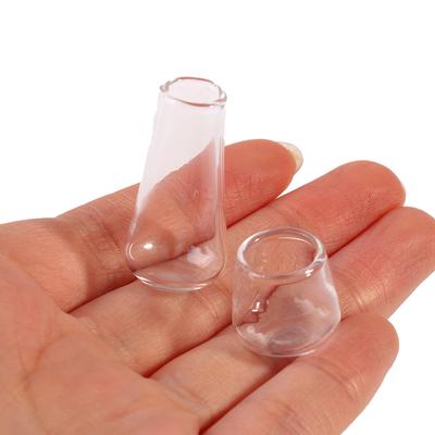1:12 Dollhouse Mini Glass Bottle Water Cup Vase Tiny Jar Vials Kitchen Decor Toy